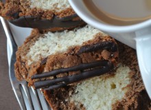 Mocha Marble Loaf Cake with Espresso Glaze by My Utensil Crock