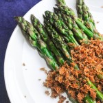 Roasted Asparagus with Panko-Anchovy Topping