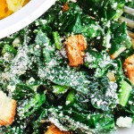 Easy Raw Kale Salad with Garlicky Dressing