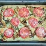 Focaccia with Rosemary, Tomato, and Caramelized Onions