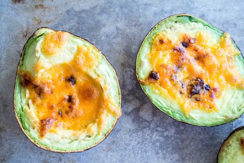 Broiled Chipotle-Cheddar Avocadoes