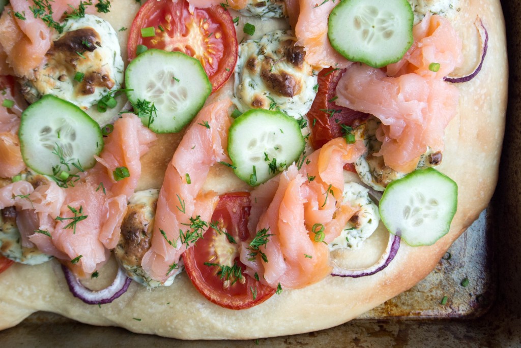 Salmon and Herbed Cream Cheese Focaccia_-4