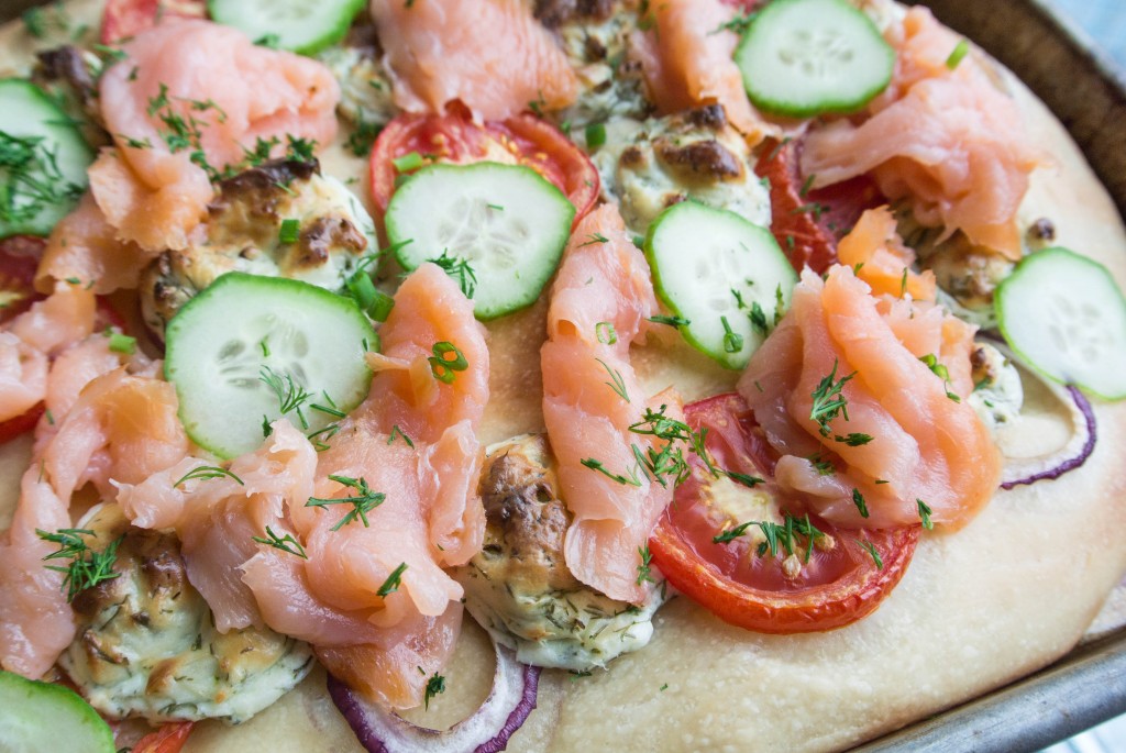 Salmon and Herbed Cream Cheese Focaccia_-5