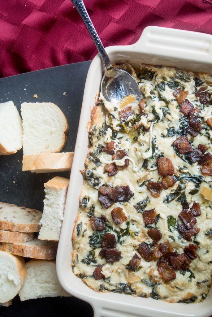 Kale and Bacon Cheesy Party Dip by My Utensil Crock