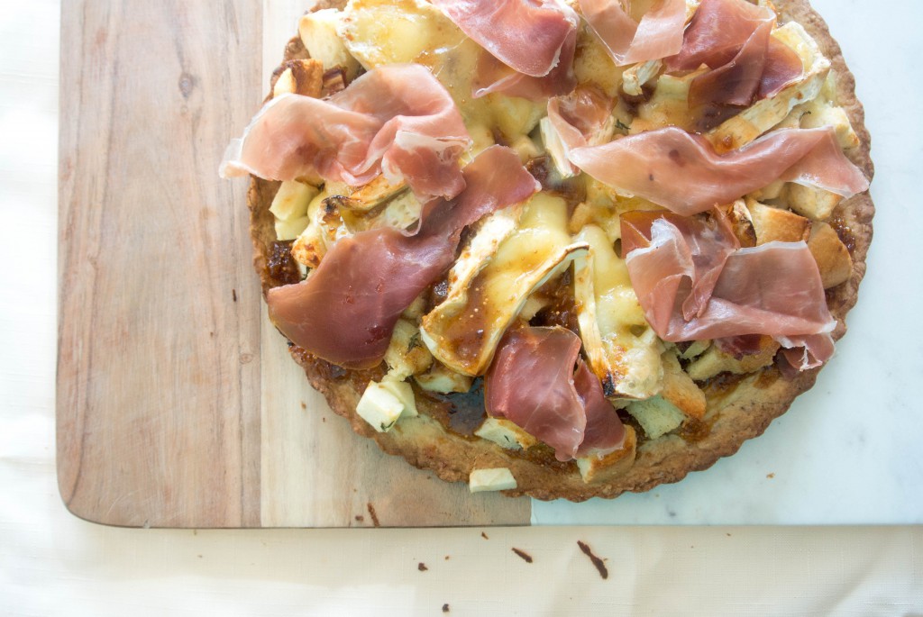 Prosciutto and Brie Cheese Plate Tart by My Utensil Crock
