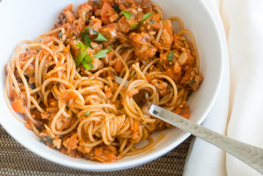 Take Two Turkey Tagu with Whole Wheat Spaghetti by My Utensil Crock