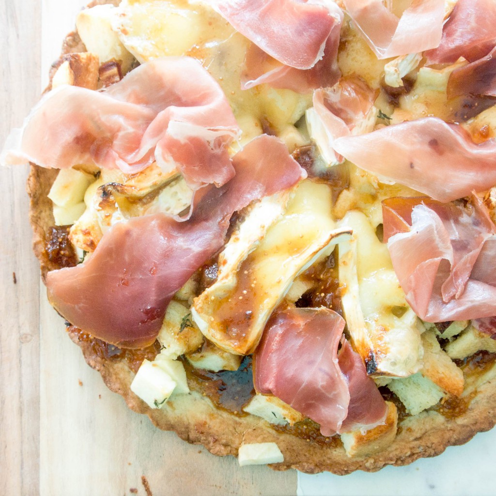 Prosciutto and Brie "Cheese Board" Tart by My Utensil Crock
