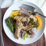 Roasting Pan Meal: Za’atar Chicken, Broccolini, Olives, Red Onion & Oranges