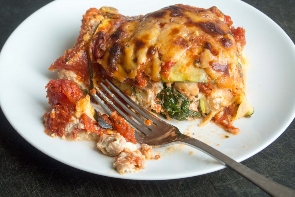 Turkey Italian Sausage Lasagna with Zucchini Noodles by My Utensil Crock