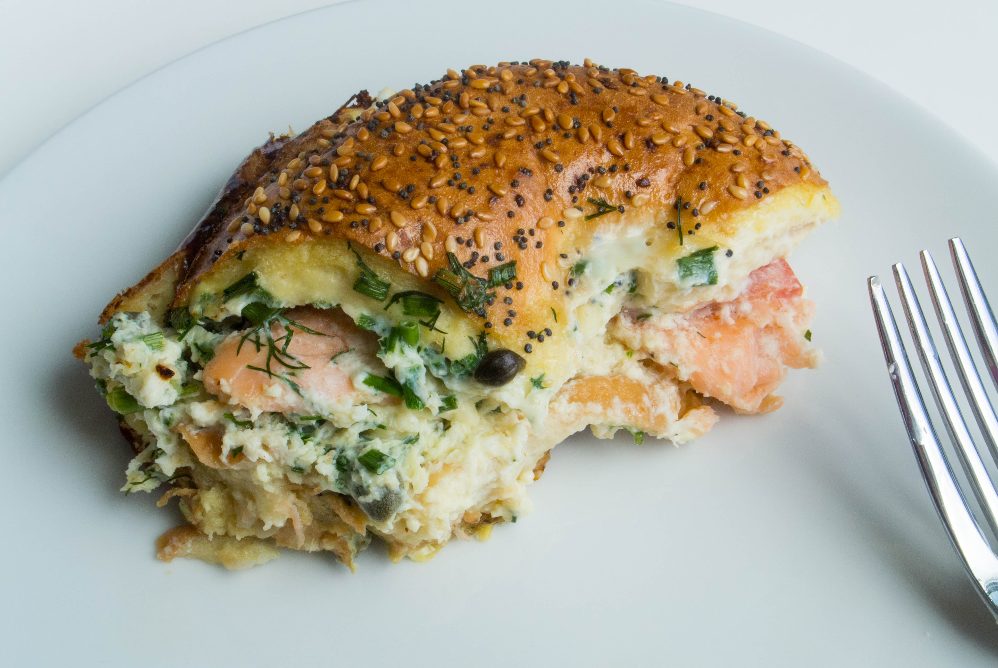Lox + Bagel Brunch Bake
