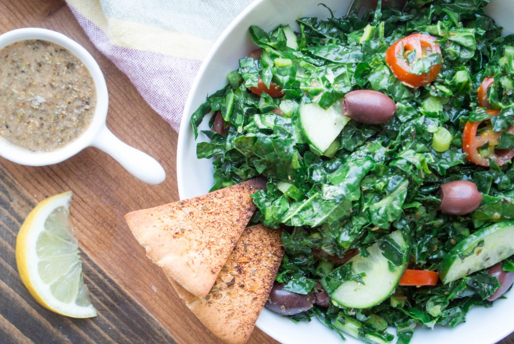 Kale Greek Salad ~ by My Utensil Crock