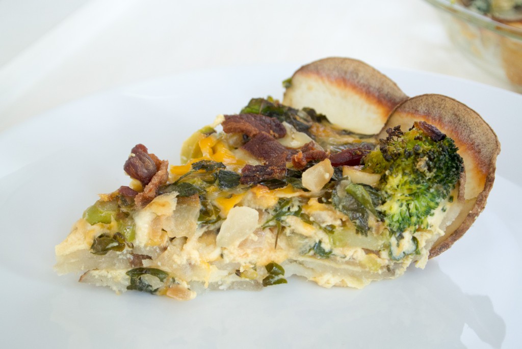 Loaded baked potato quiche ~ by My Utensil Crock