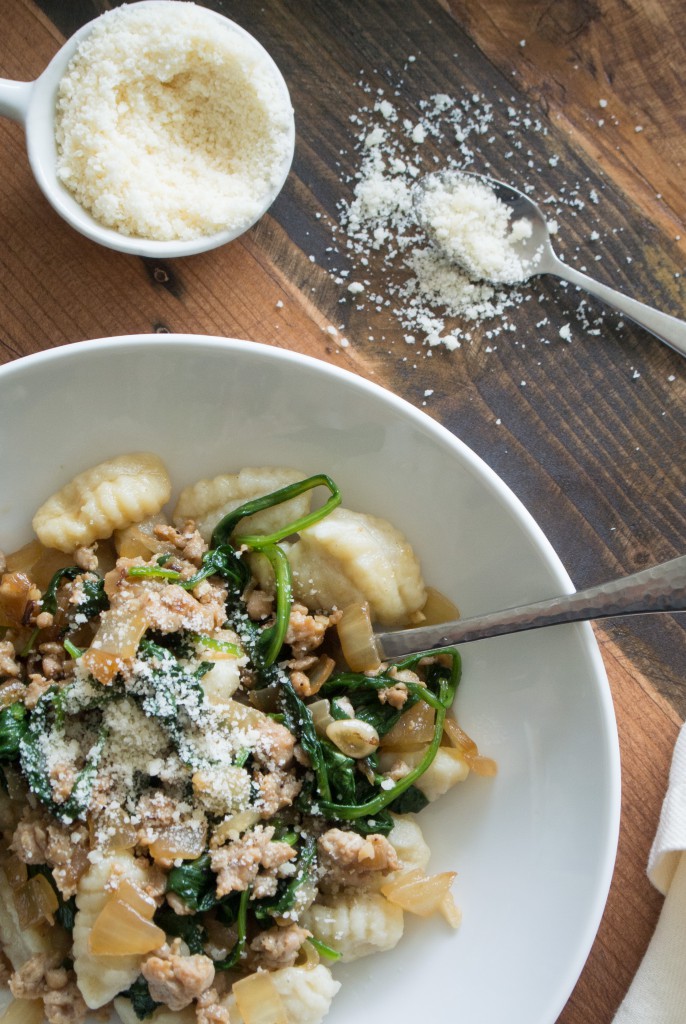 Gnocchi with Spinach and Chicken Italian Sausage ~ by My Utensil Crock