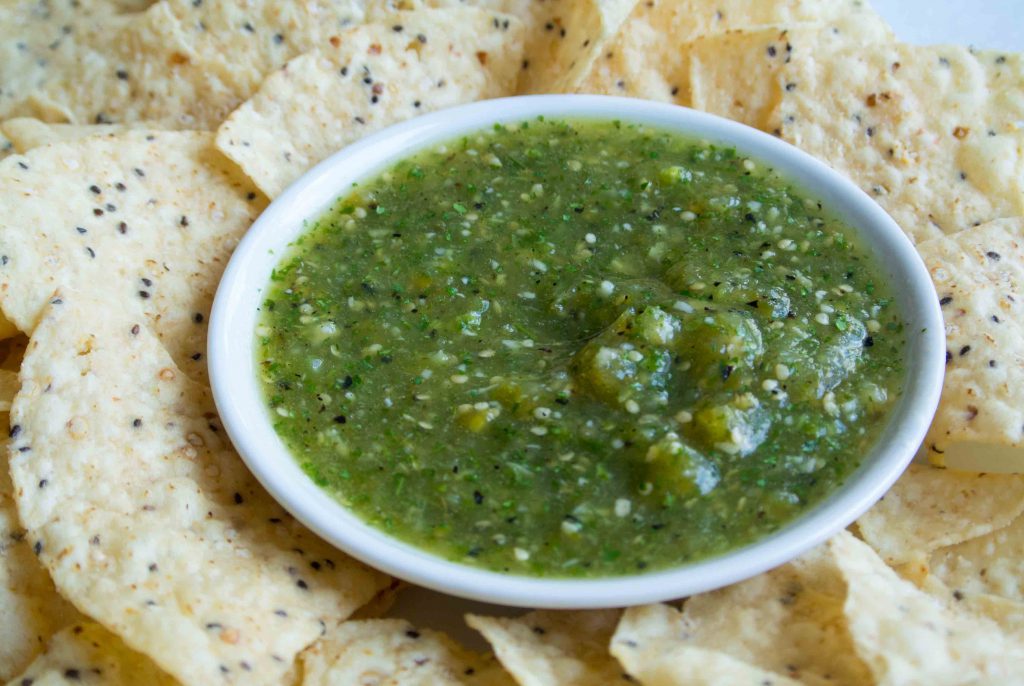 Easy Roasted Tomatillo Salsa ~ by My Utensil Crock