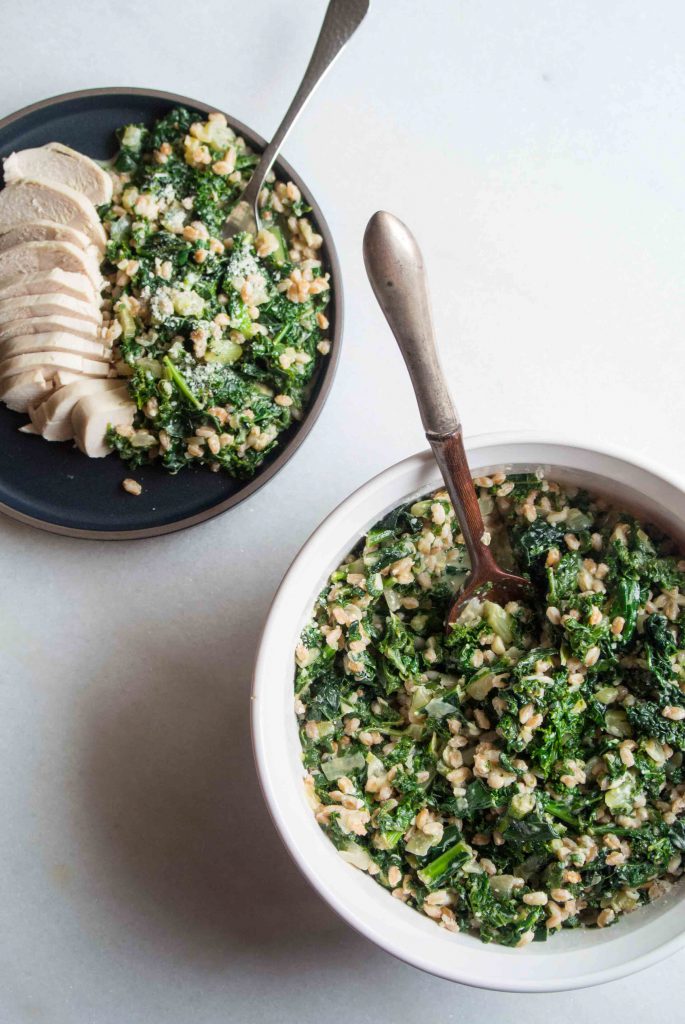 New Years Healthy Cheesy Greens with Farro | by My Utensil Crock