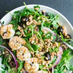 “Greens & Grains” ~ Farro, Arugula, Caper, and Olive Salad